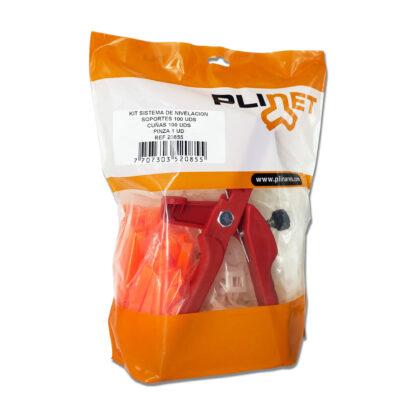 Kit sistema de nivelación de pisos y paredes con pinza instaladora, incluye soportes, cuñas y pinza. Marca: PLINET